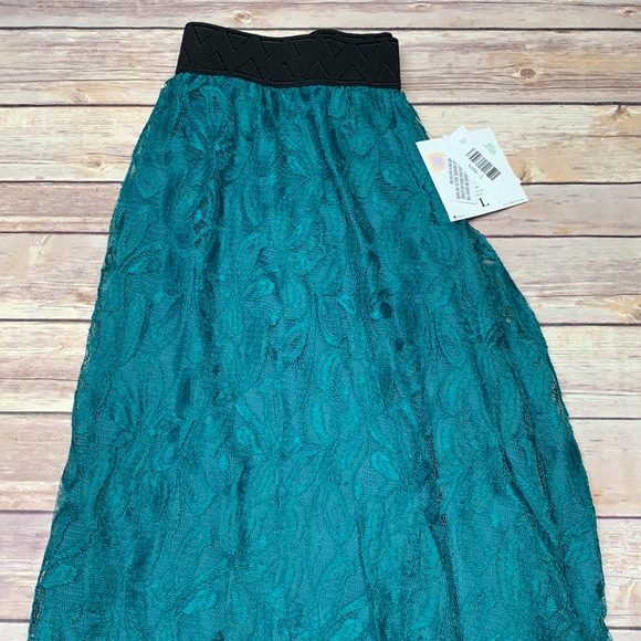 Large Lularoe Lola Midi Skirt Lace